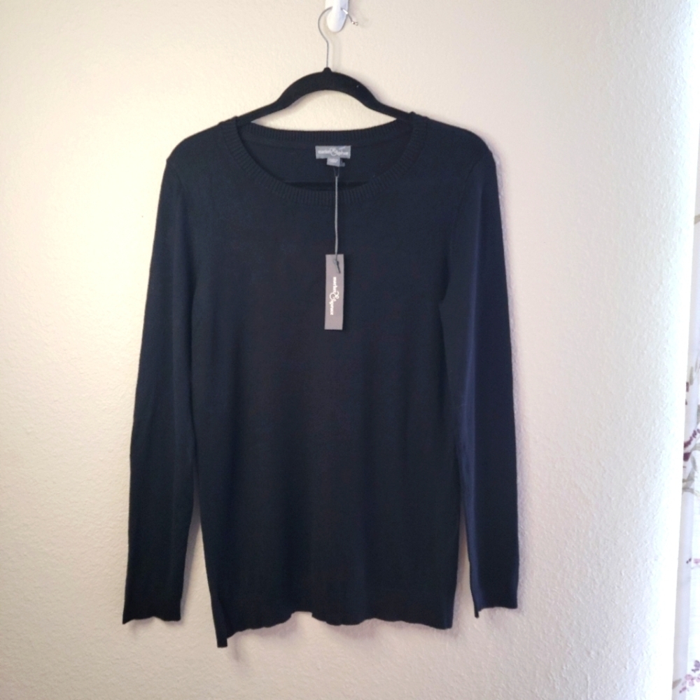 NWT Market and Spruce Sweater with Elbow Patches Size S
